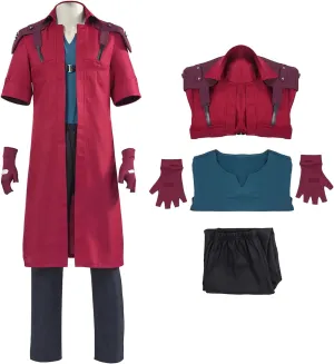 Adult Dante Costume Devil Cosplay Cry Dante Red Trench Jacket Halloween Demon Coat Gloves Outfit