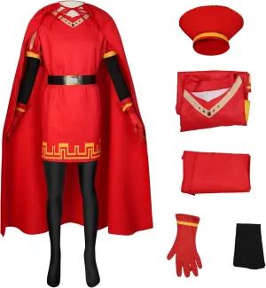 Adult Lord Farquaad Cosplay Costume With King Hat Cloak Robe Cape Halloween Carnival Fancy Outfit