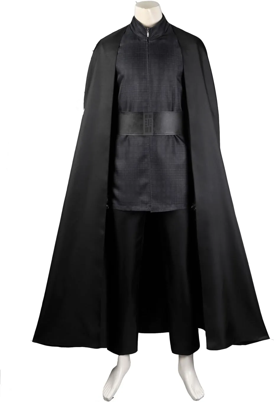 Adult Men Kylo Ren Costume Tunic Pants with Black Cloak Halloween Cosplay Outfits