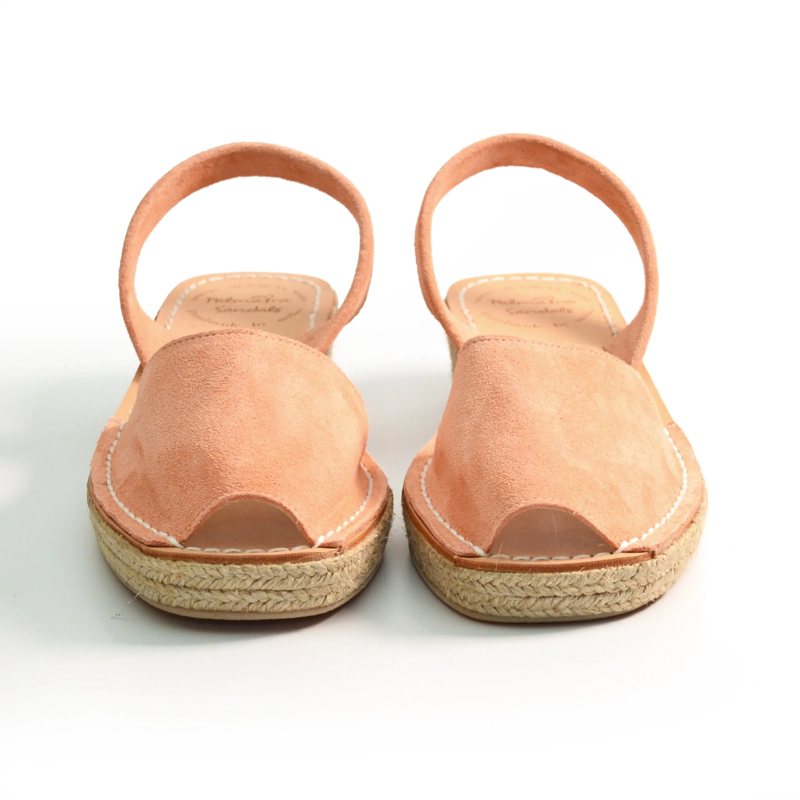 Blush Suede Low Espadrille Wedge