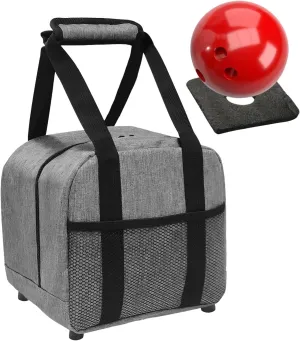 Bowling Equipment Bag | Padded Ball Holder Bag | Bowling Ball Bag | Bowling Ball Accessories, Double Zipper Design, Portable Bowling Handbag, Bowling Ball Tote Bag, Ball Carrier