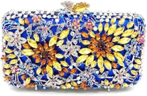 Bridal Wedding Party Purse Women Evening Party Bag Diamonds Crystal Clutches Wallet (Color : E) (E)