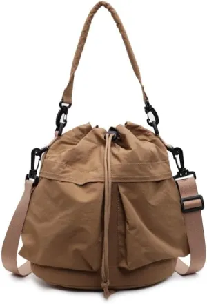 Bucket Shoulder Bag for Women Large Capacity Tote with Minimalist Design for Crossbody or Hand Carry in Casual Daily Use