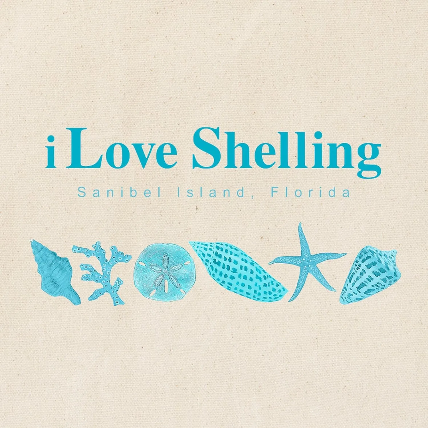 CafePress I Love Shelling Every Day Tote Bag Natural Canvas Tote Bag, Reusable Shopping Bag
