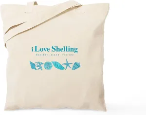 CafePress I Love Shelling Every Day Tote Bag Natural Canvas Tote Bag, Reusable Shopping Bag