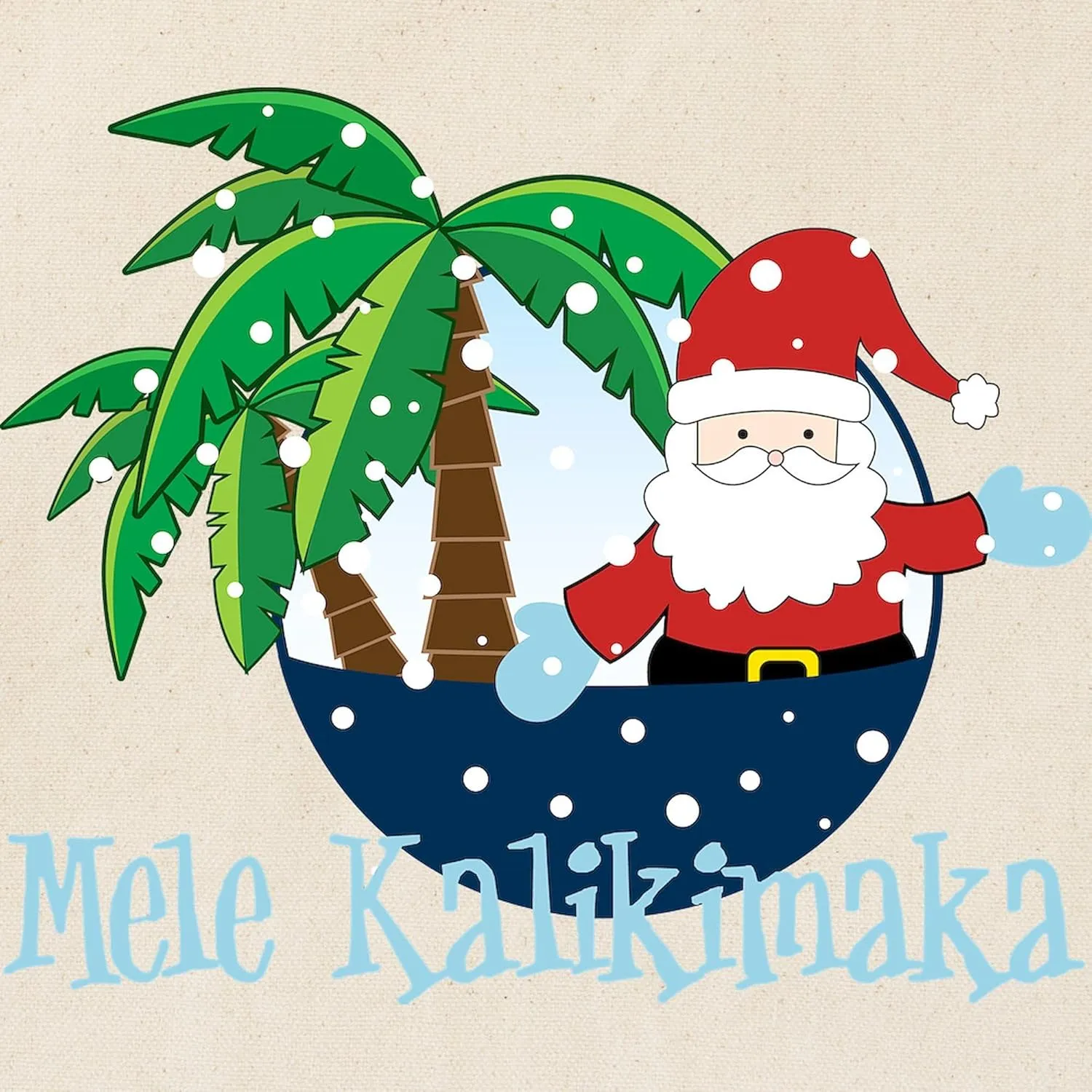 CafePress Mele Kalikimaka Tote Bag Natural Canvas Tote Bag, Reusable Shopping Bag
