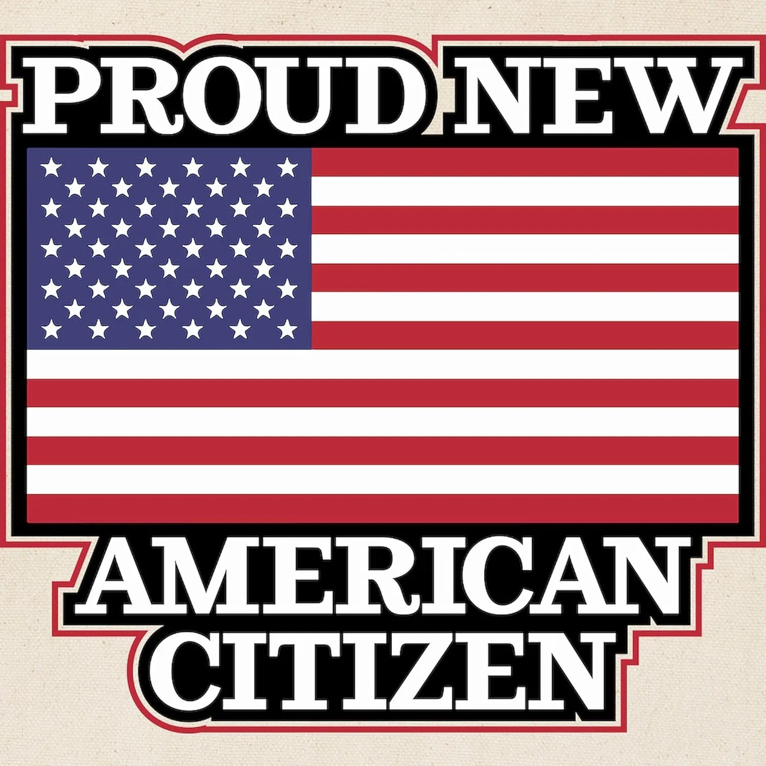 CafePress Proud New American Citizen Tote Bag Natural Canvas Tote Bag, Reusable Shopping Bag