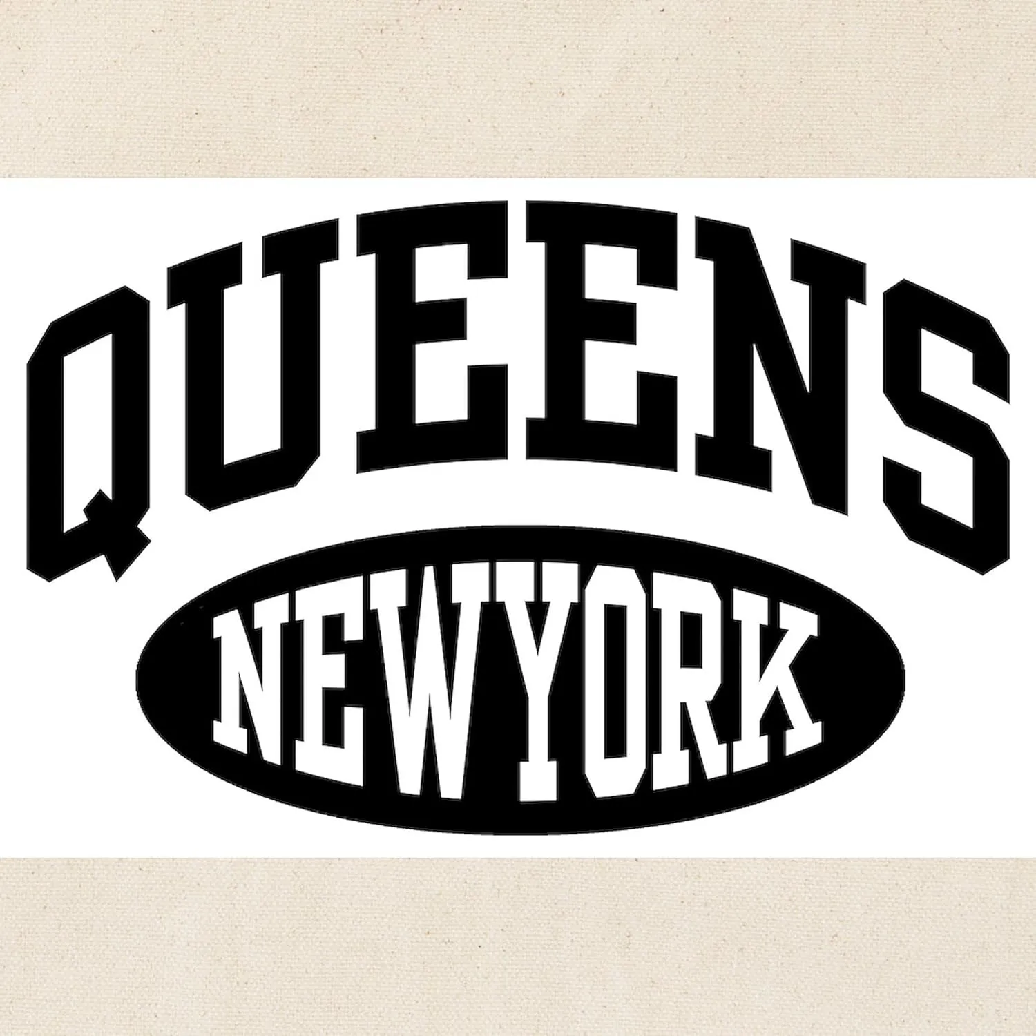 CafePress Queens New York Tote Bag Natural Canvas Tote Bag, Reusable Shopping Bag