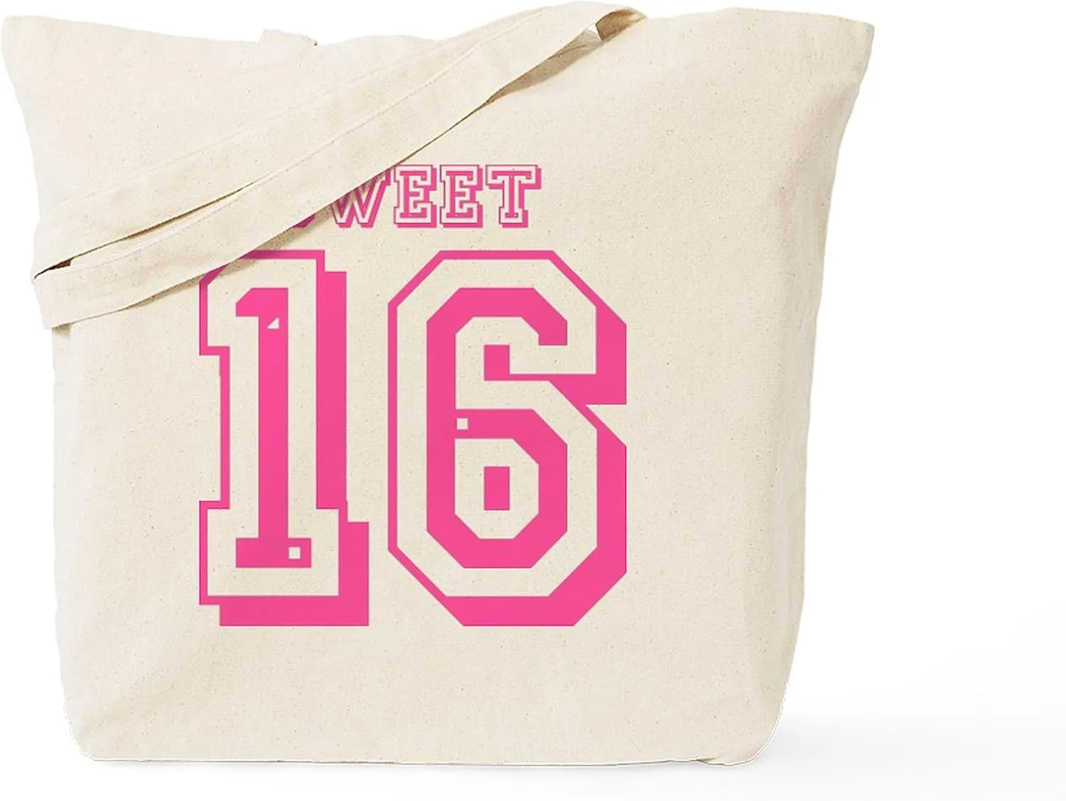 CafePress Sweet 16 Tote Bag Natural Canvas Tote Bag, Reusable Shopping Bag