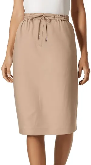 Calvin Klein Womens Linen Pencil Skirt Tan 6