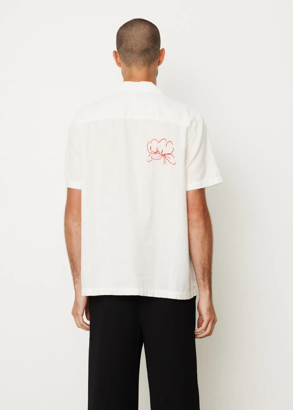 Canty Embroidered Gauze Short Sleeve Shirt