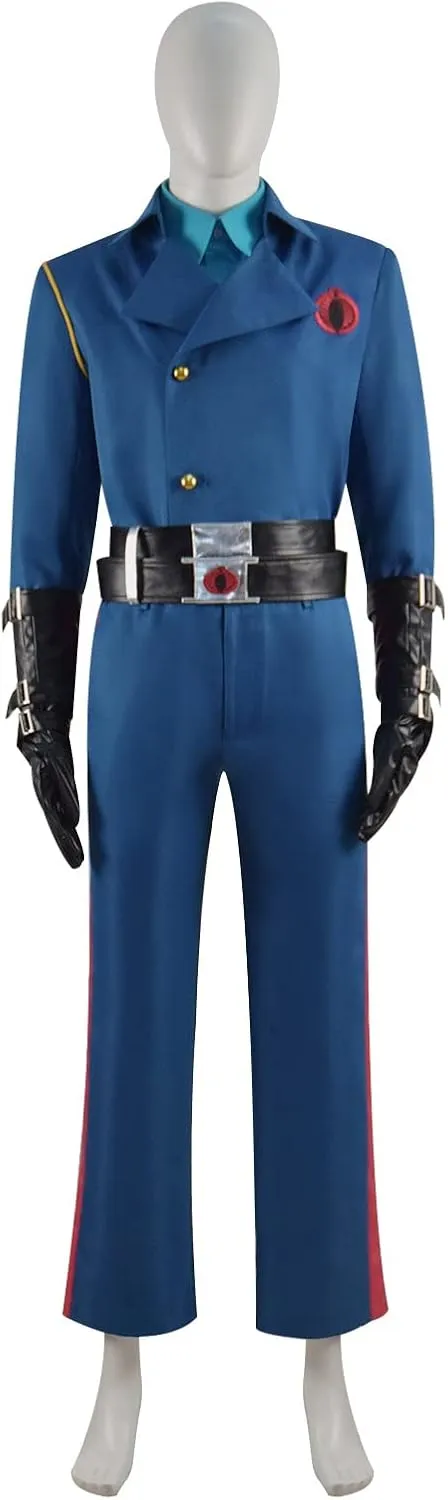 Cobra Commander Costume Blue Uniform With Cloak Cobra Commander Costume Outfits