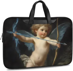 Cupid Love God Greek Mythology Leather Bag Laptop Case Slim Water Resistant Computer Bags with Handle Briefcase for Work