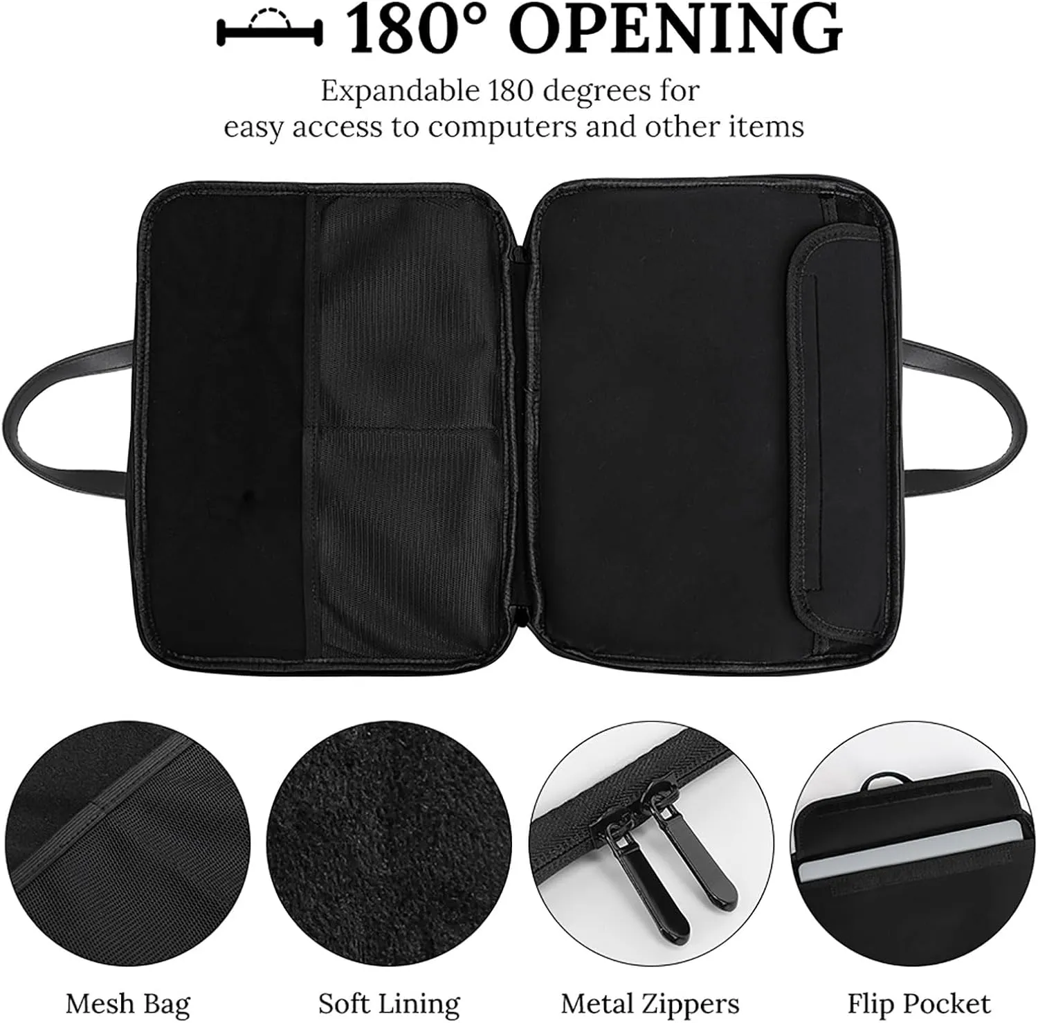 Cute Opossum with Tongue Out Leather Bag Laptop Case Slim Water Resistant Computer Bags with Handle Briefcase for Work
