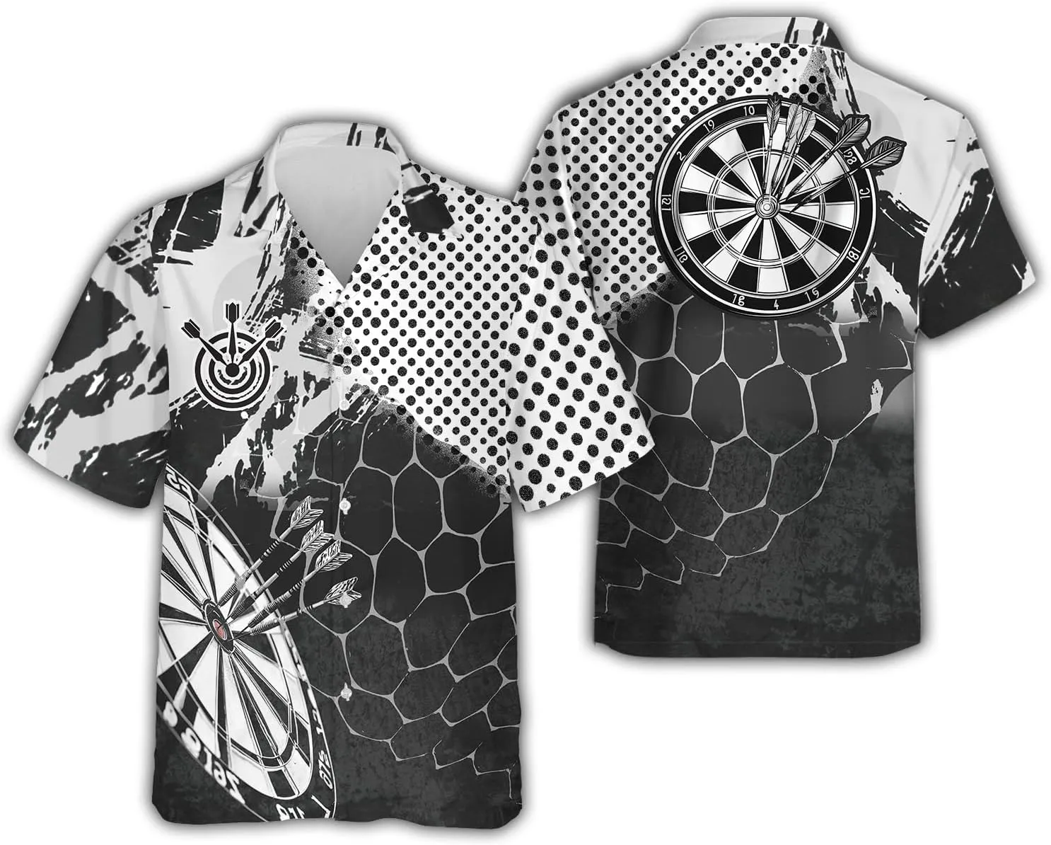 Darts Hawaiian Shirts for Men - Darts Lover Button Down Mens Shirts Short Sleeve Luau Beach Shirt