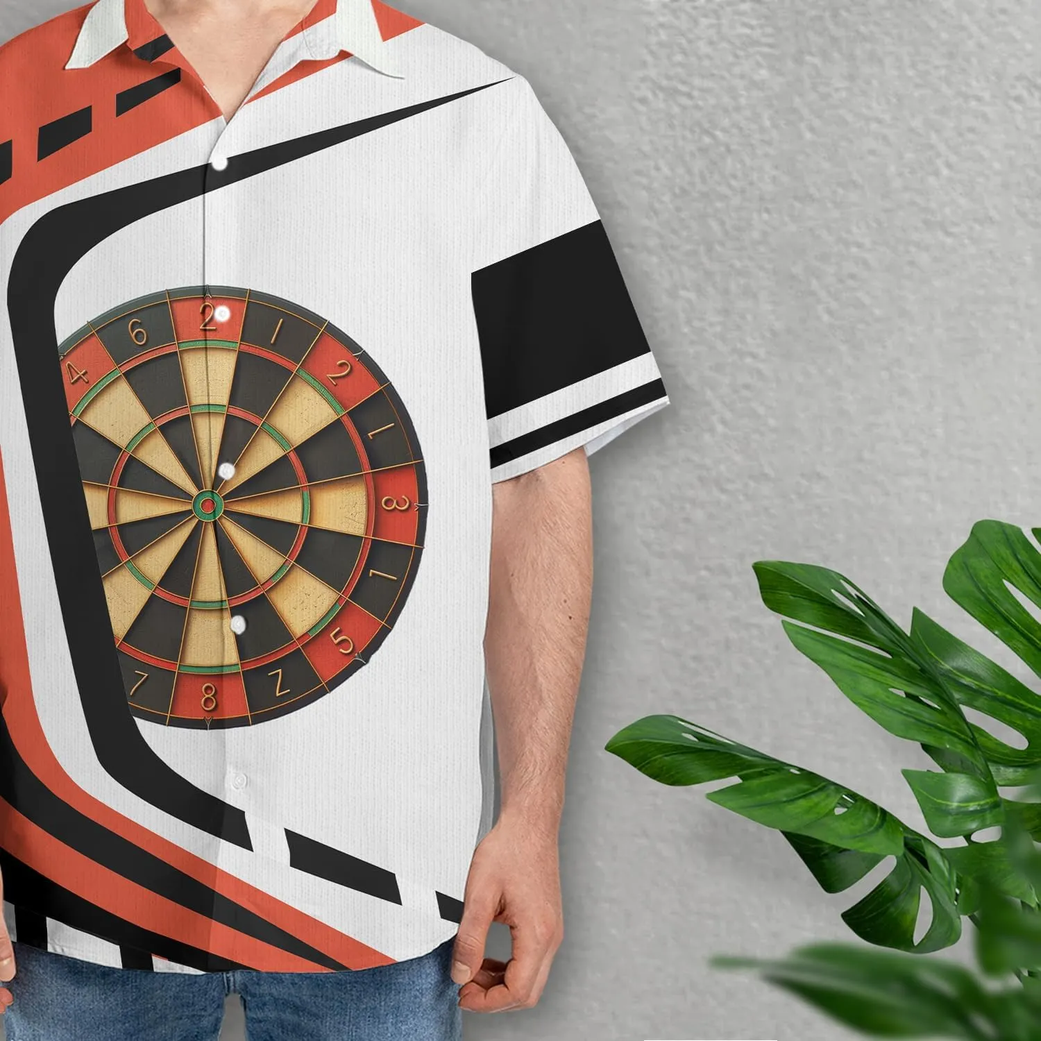 Darts Hawaiian Shirts for Men - Darts Lover Button Down Mens Shirts Short Sleeve Luau Beach Shirt