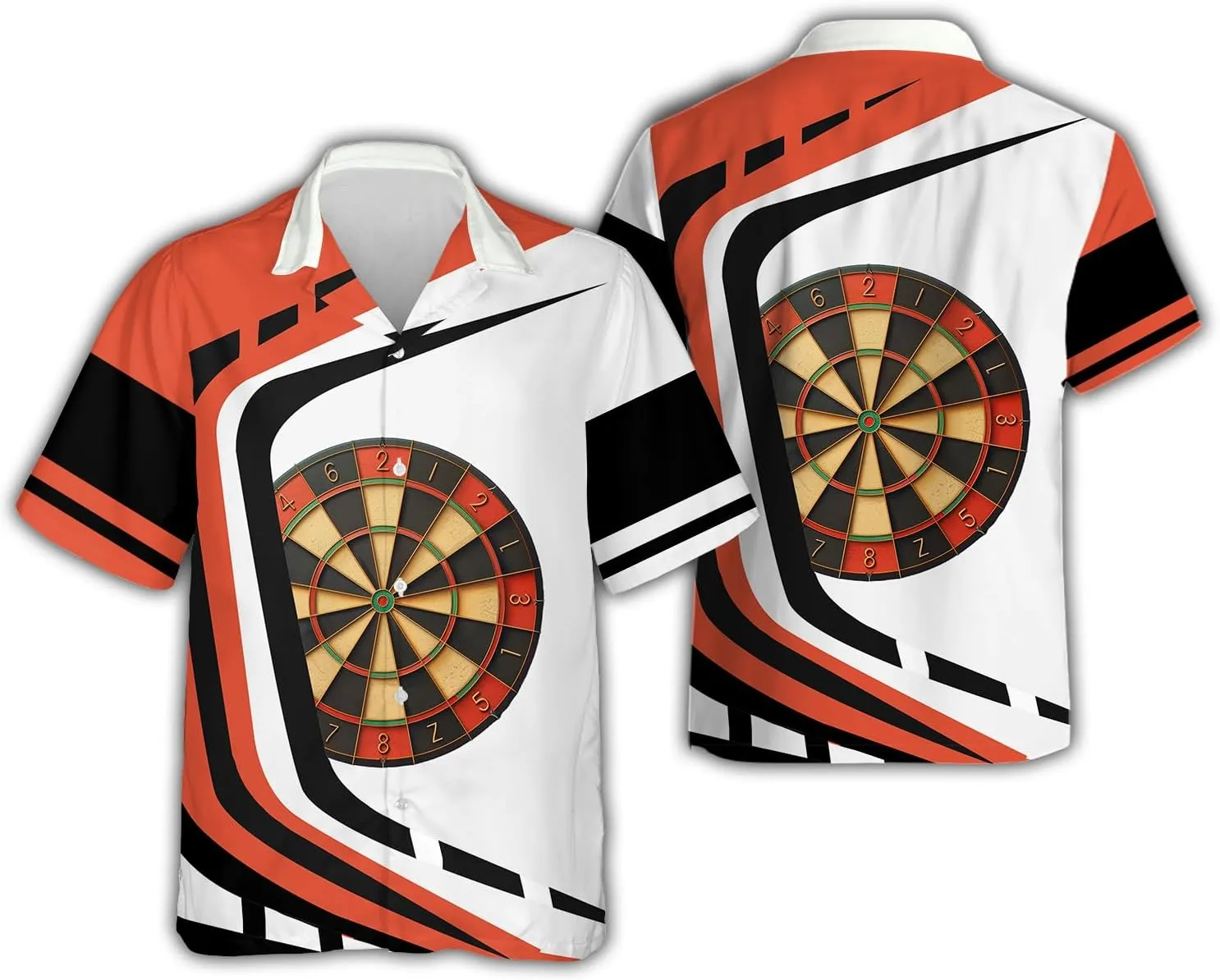 Darts Hawaiian Shirts for Men - Darts Lover Button Down Mens Shirts Short Sleeve Luau Beach Shirt