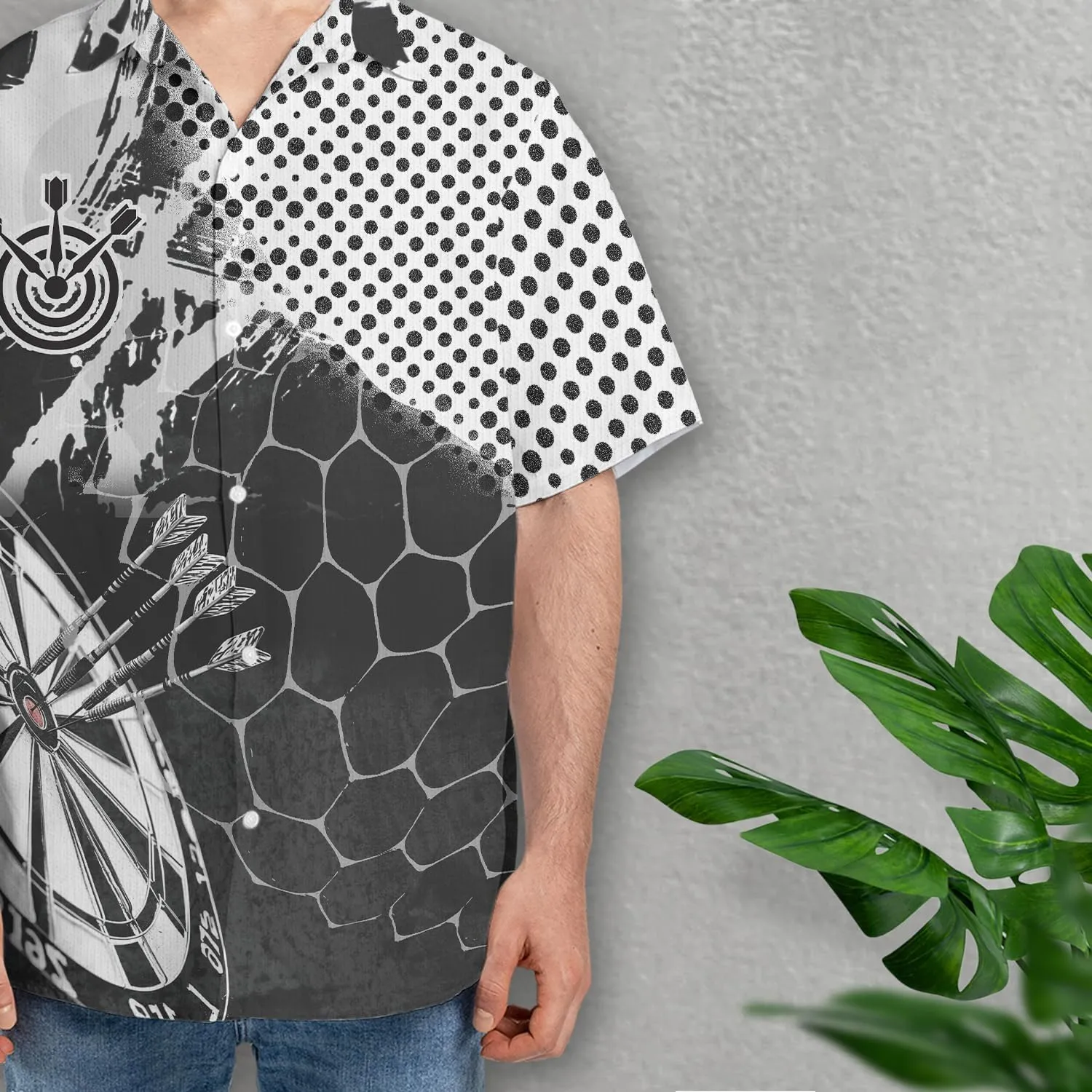 Darts Hawaiian Shirts for Men - Darts Lover Button Down Mens Shirts Short Sleeve Luau Beach Shirt