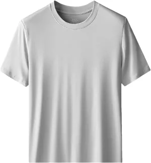 DBFBDTU Mens T-Shirts Shirt Solid Color Round Neck Short Sleeve T-Shirt Quick Dry Soft Mens T-Shirts