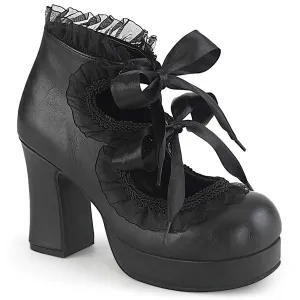 Demonia GOTHIKA-53 | Black Vegan Leather Platform Shoes
