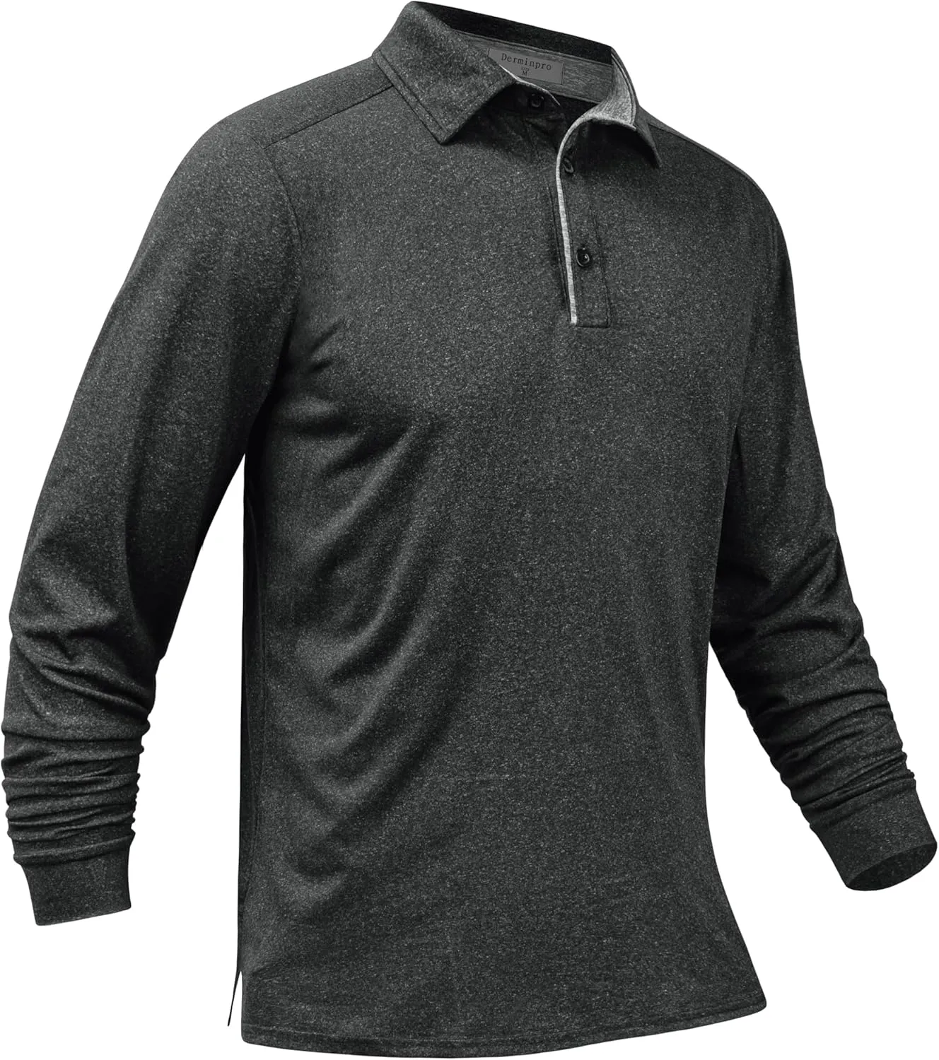 Derminpro Mens Polo Shirts Long Sleeve Quick Dry Athletic Golf T-Shirts
