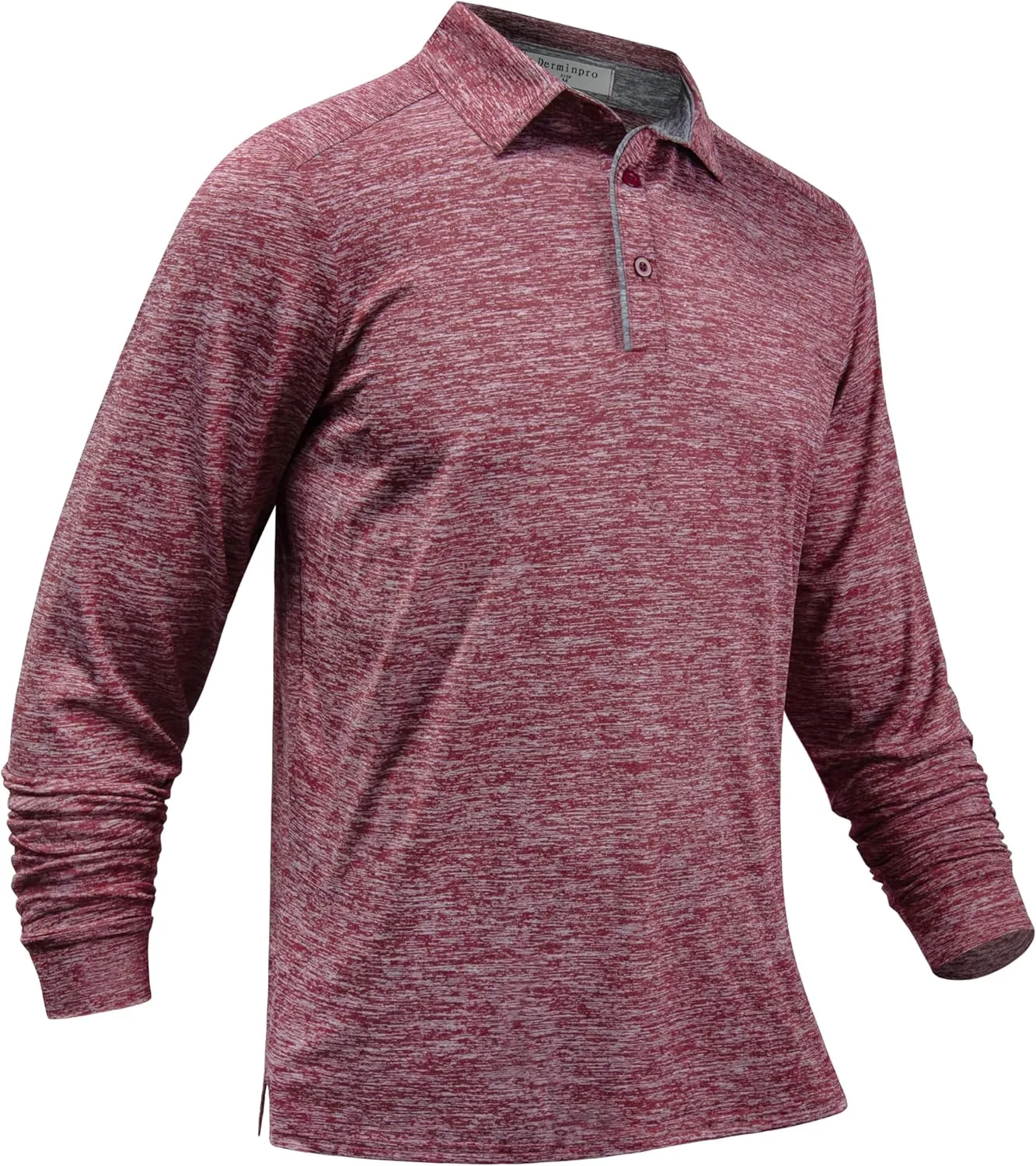 Derminpro Mens Polo Shirts Long Sleeve Quick Dry Athletic Golf T-Shirts