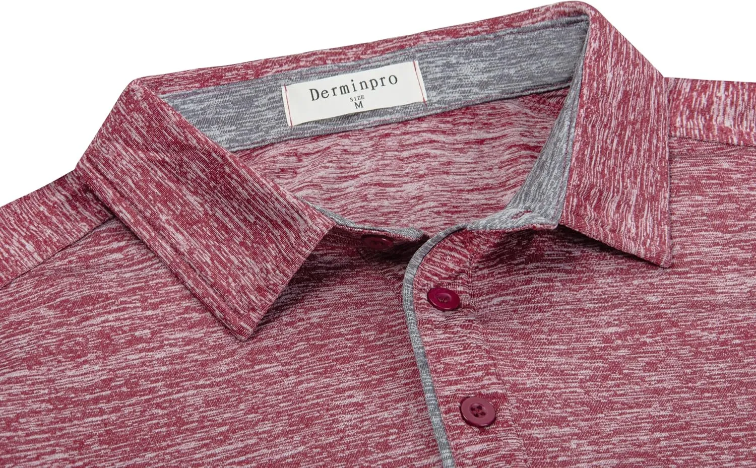 Derminpro Mens Polo Shirts Long Sleeve Quick Dry Athletic Golf T-Shirts