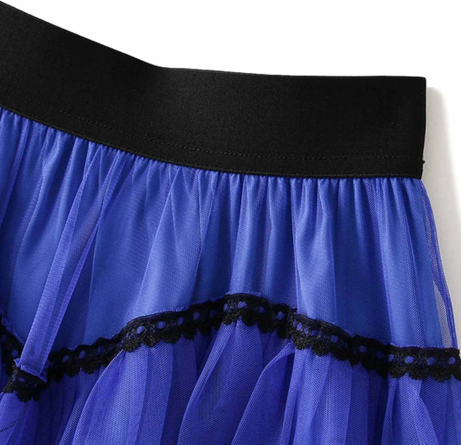 Fashion Skirts for Women 2024 Trendy Women Mid Length Skirt Dance Party A Line High Waisted Lace Tulle Tiered