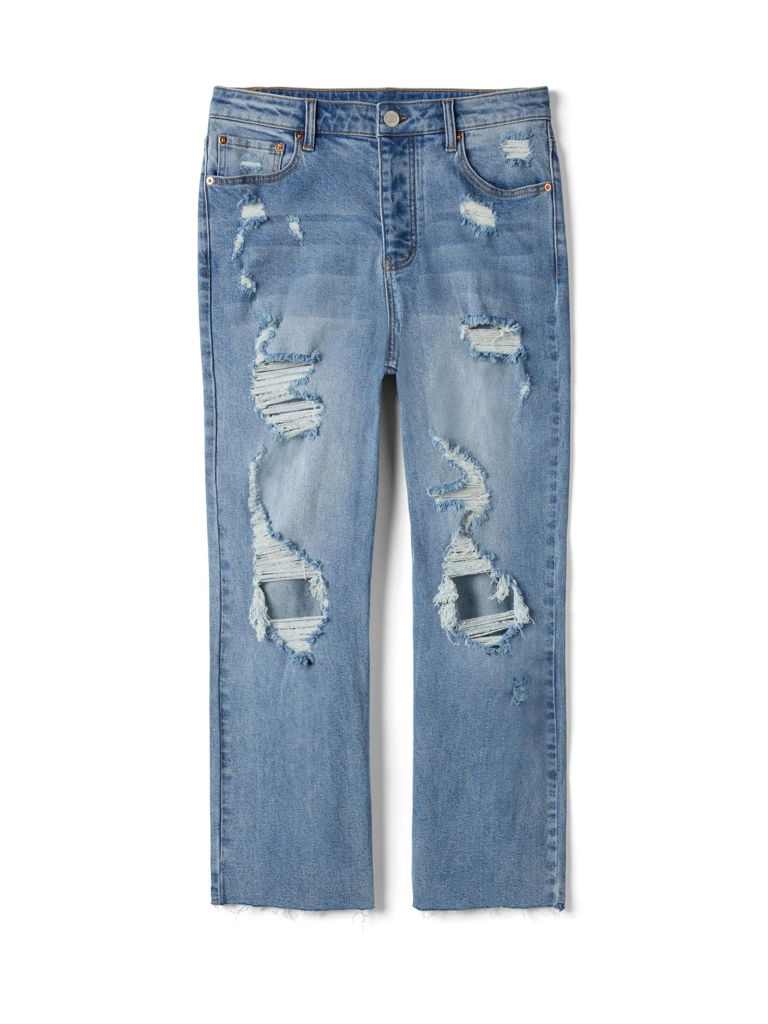 Fashion To Figure - Mid Rise Relaxed Fit Crop Jeans