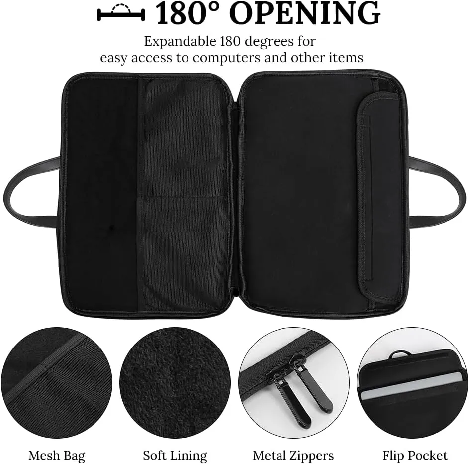 Flag of Solomon Leather Bag Laptop Case Slim Water Resistant Computer Bags with Handle Briefcase for Work