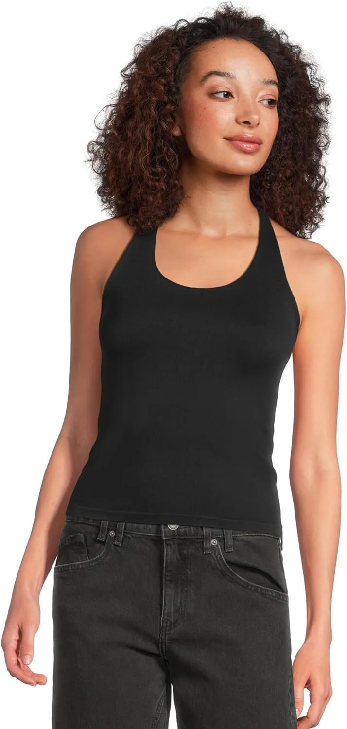 Free People Women's Clean Lines Racerback, Black
