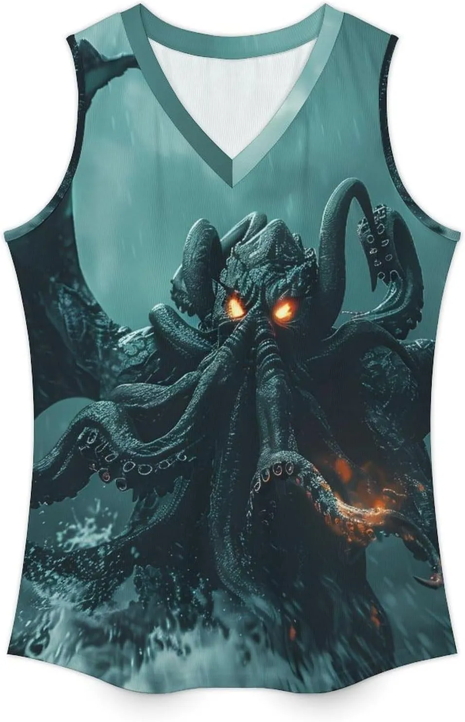 Funny-Cthulhus Monster Women's Tank Top Sleeveless V Neck T Shirt Casual Vests Funny Blouses