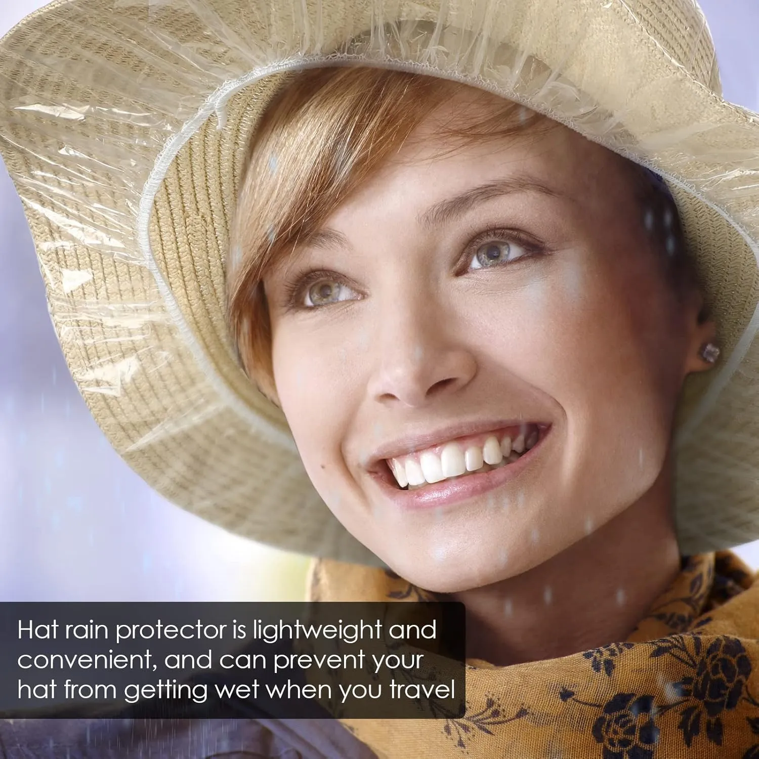 Funtery XXL Cowboy Hat Cover Rain Dust Plastic waterproof Hat Protectors for Storage Keep from Rain Snow