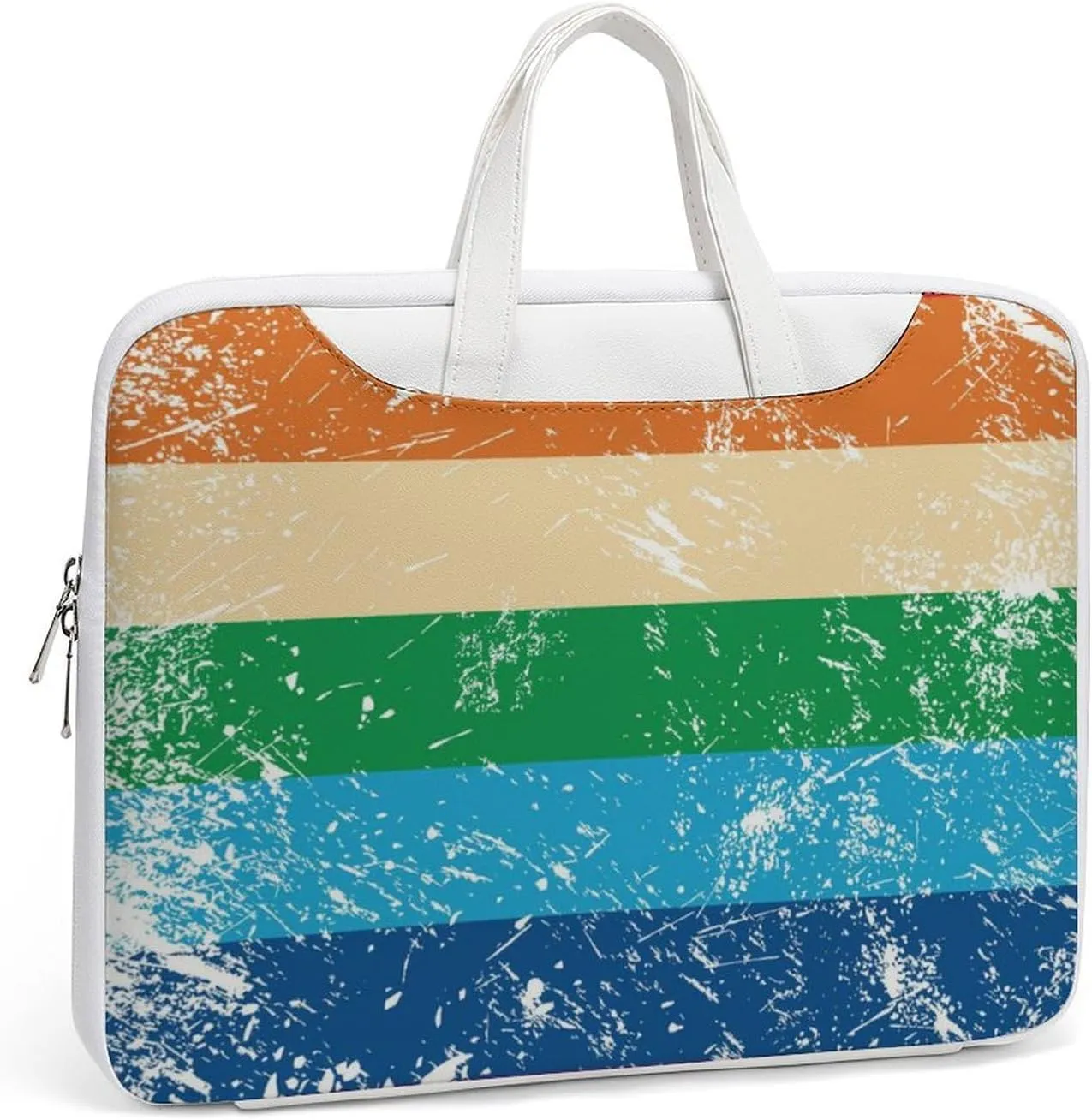 Gay Rights Flag Leather Bag Laptop Case Slim Water Resistant Computer Bags with Handle Briefcase for Work