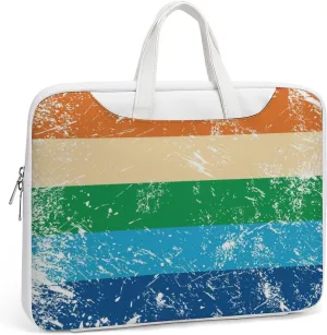 Gay Rights Flag Leather Bag Laptop Case Slim Water Resistant Computer Bags with Handle Briefcase for Work