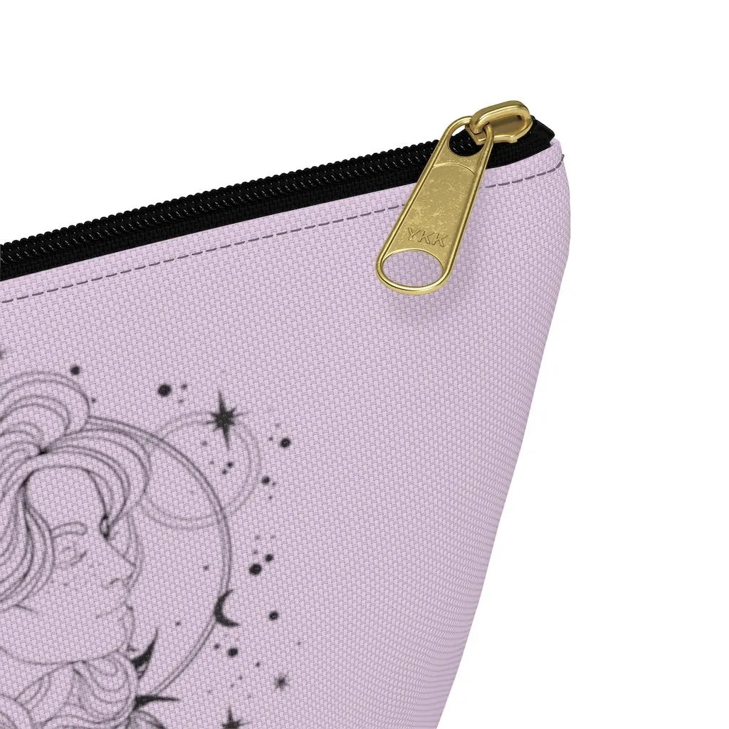 Gemini "Celestial Twins" Twin Goddesses Zodiac Astrology Accessory Pouch w T-bottom in Orchid