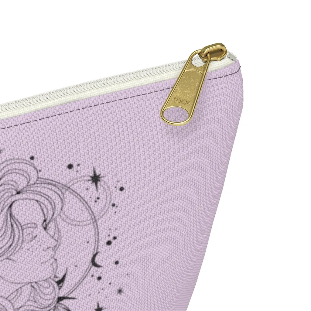 Gemini "Celestial Twins" Twin Goddesses Zodiac Astrology Accessory Pouch w T-bottom in Orchid