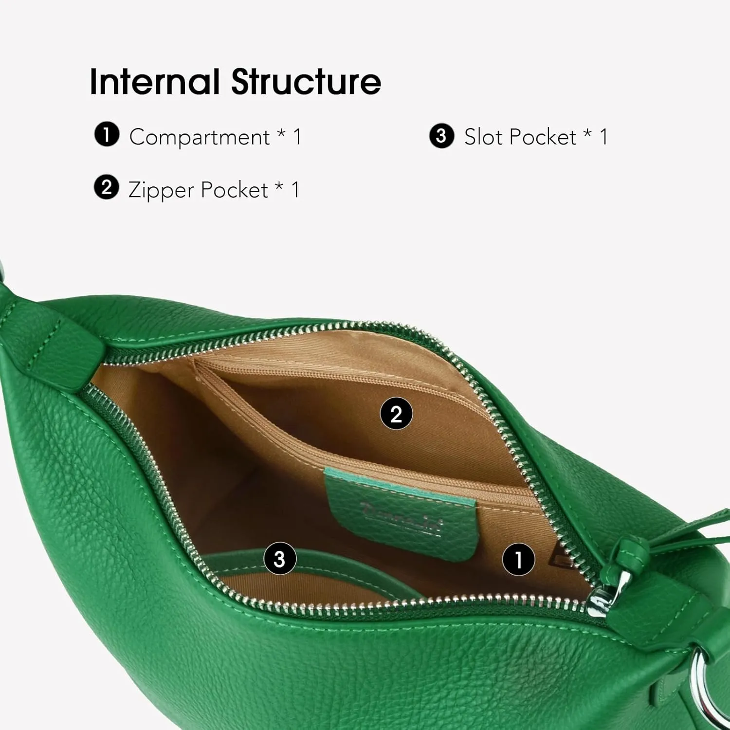 Genuine Leather Hobo Bag for Women, Small Shoulder Bags and Hobo Crossbody Bags for Women with Adjustable Strap