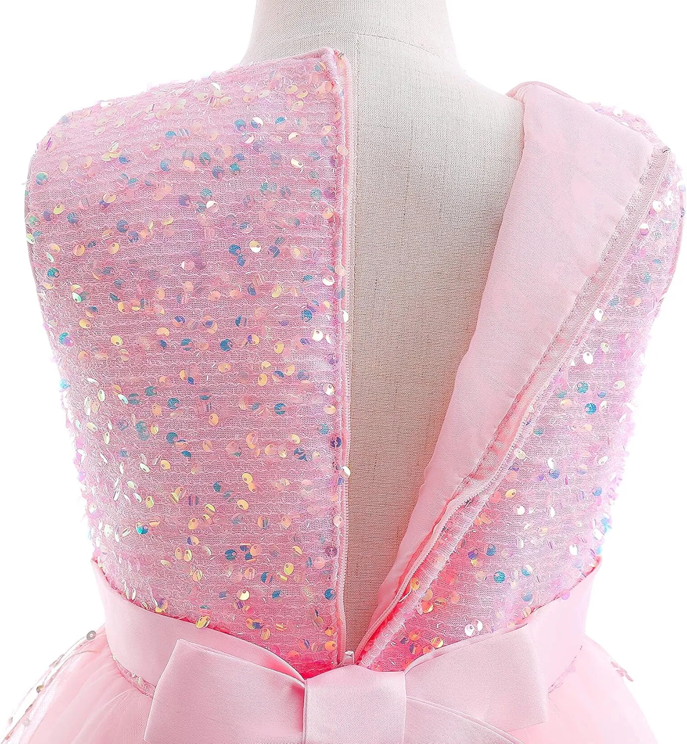 Glamulice Flower Girls Vintage Dress Long A Line Little/Big Girl Pageant Prom Dresses Bridesmaid Party Ball Gown