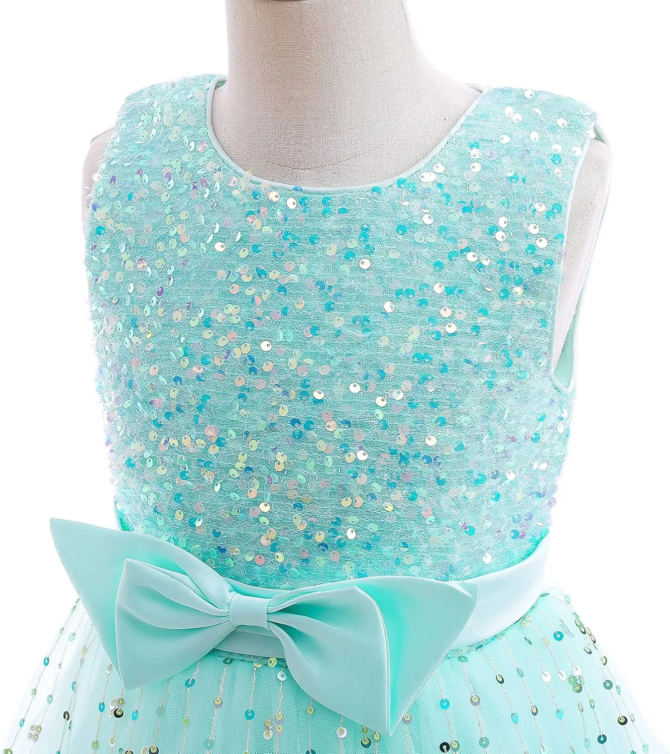 Glamulice Flower Girls Vintage Dress Long A Line Little/Big Girl Pageant Prom Dresses Bridesmaid Party Ball Gown