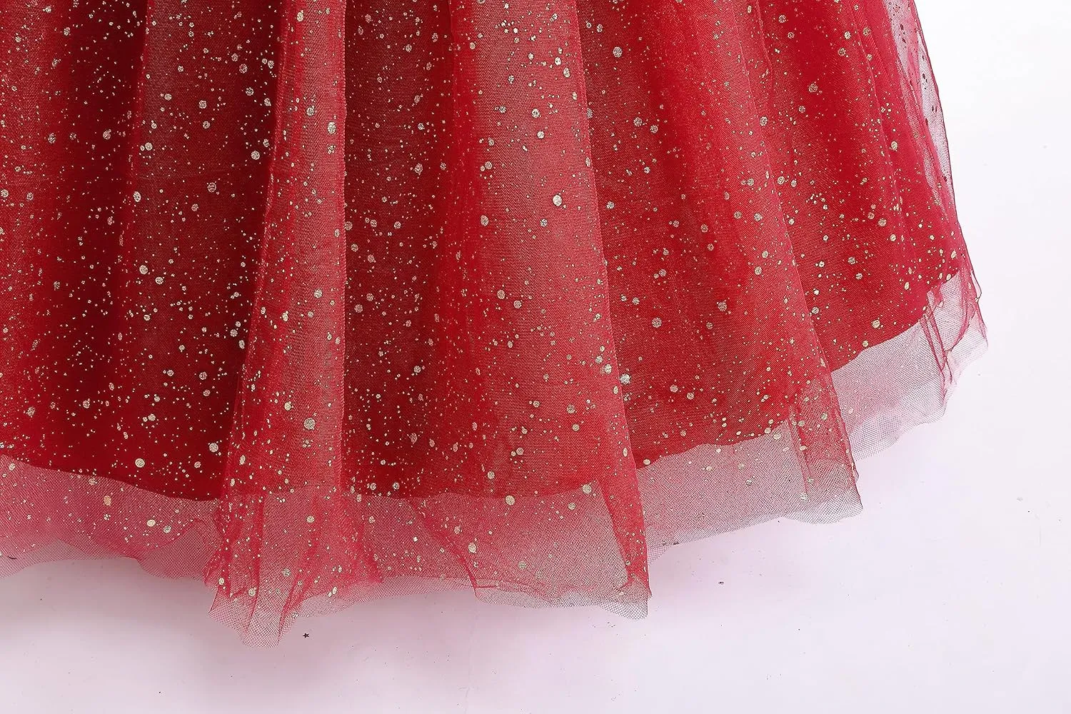 Glamulice Princess Sparkle Tulle Dress Flower Girls Dresses Cold Shoulder Long A Line Wedding Party Ball Gown