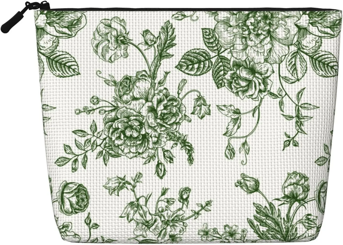 Green Makeup Bag,floral Makeup Bag,Organizer,Travel Cosmetic Bag,Toiletry Bag,2-2