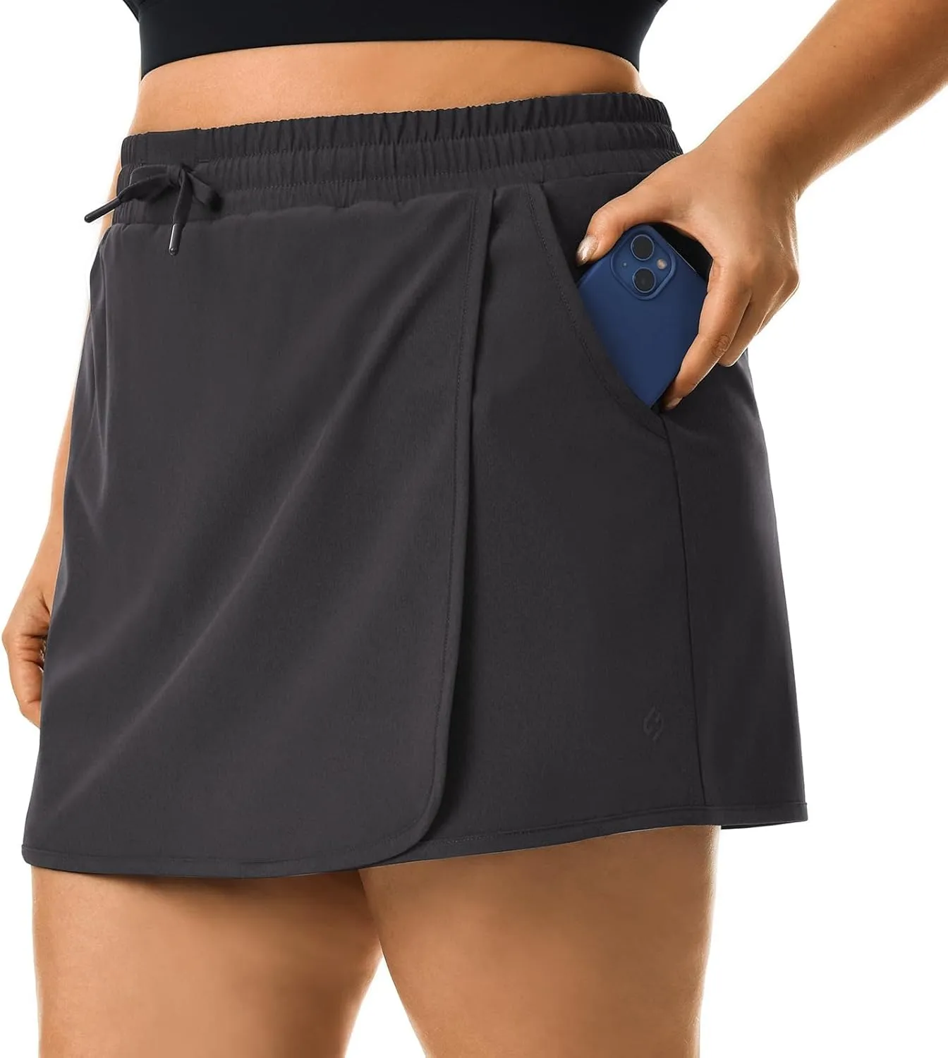 HOdo Plus Size Women's Tennis Skirt with Shorts Pockets Athletic Skorts Quick Dry Golf Active Skirts for Workout Sports 1X-5X