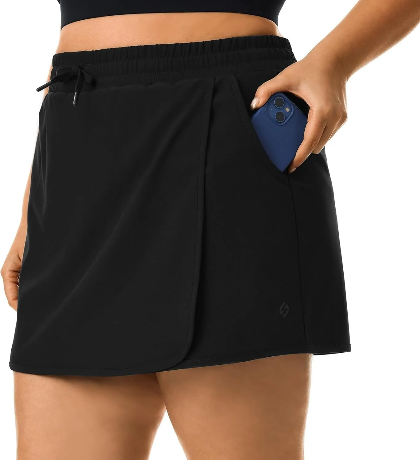 HOdo Plus Size Women's Tennis Skirt with Shorts Pockets Athletic Skorts Quick Dry Golf Active Skirts for Workout Sports 1X-5X
