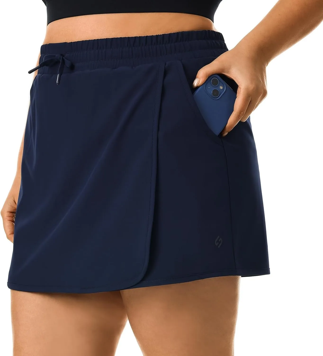 HOdo Plus Size Women's Tennis Skirt with Shorts Pockets Athletic Skorts Quick Dry Golf Active Skirts for Workout Sports 1X-5X