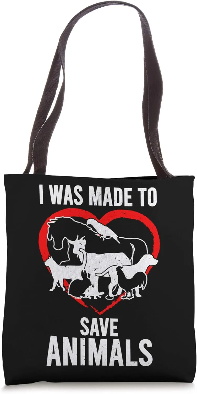 I Was Made To Save Animals | Cute Veterinary Doctor Gift Tote Bag