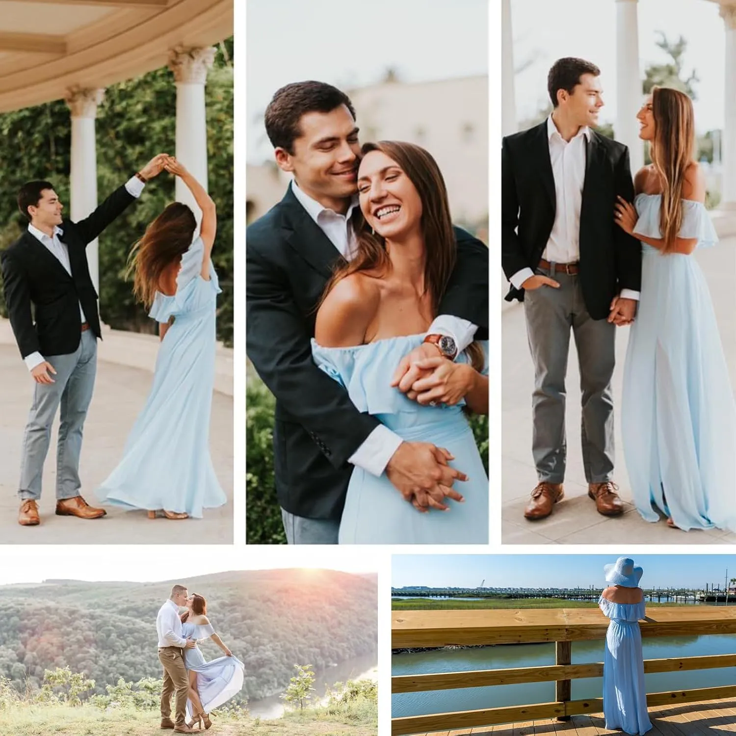 IIF Women's Off The Shoulder Bridesmaid Dresses Ruffle A-Line Chiffon Formal Prom Dress Ruched Long Evening Gown IIF147