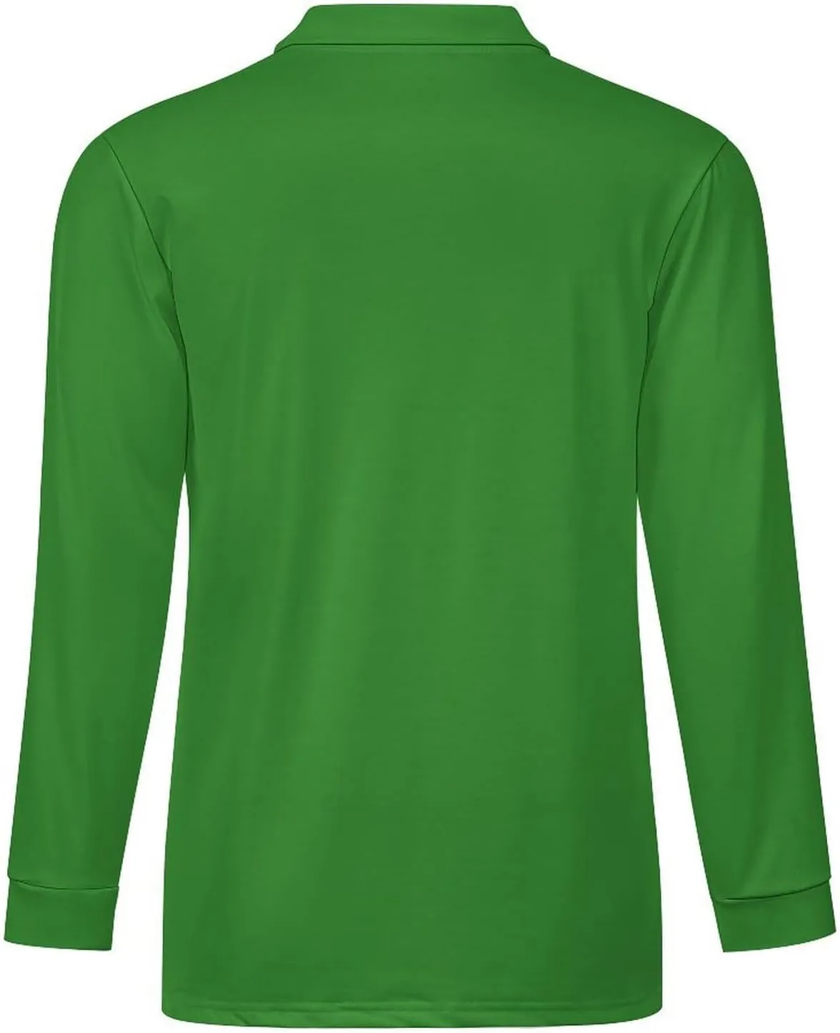 Jamaica Flag Mens Long Sleeve Classic Polo- Shirts Unique Polo- Shirts Office Work Shirts for Men