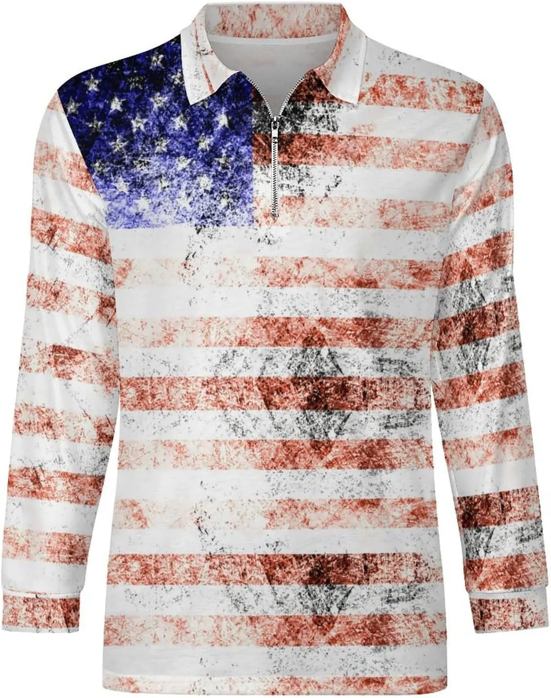 Jamaican Flag Men's Lapel Neck Polo- Shirts Slim Fit Long Sleeve Golf T-Shirts Casual Tees