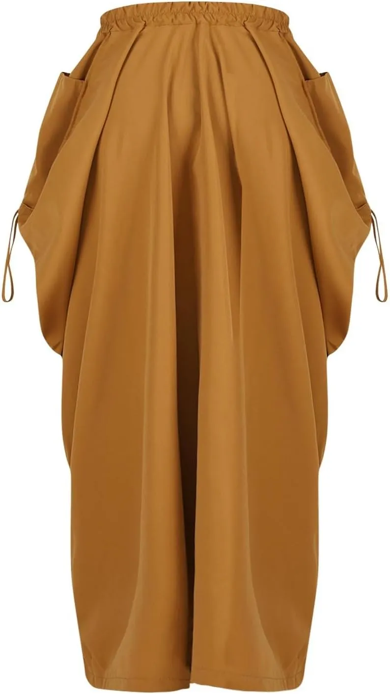Juniors Skirts for Women Maxi Long Midi Knee High Boho Ruched High Cut Basic Skirts 2025 Trendy Y2K